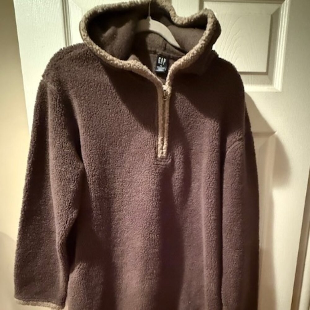 GAP soft fleece quarter zip hoodie, XL